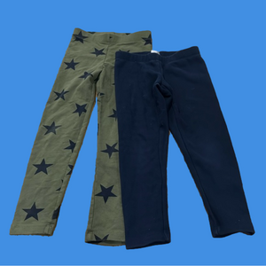 Lot of 2 size 6T warm leggings - Primary & Wonder Nation brands